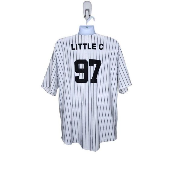 Baseball Jersey Skull Mens Size 2XL White Black D106 Mafia Cigar - Picture 3 of 5